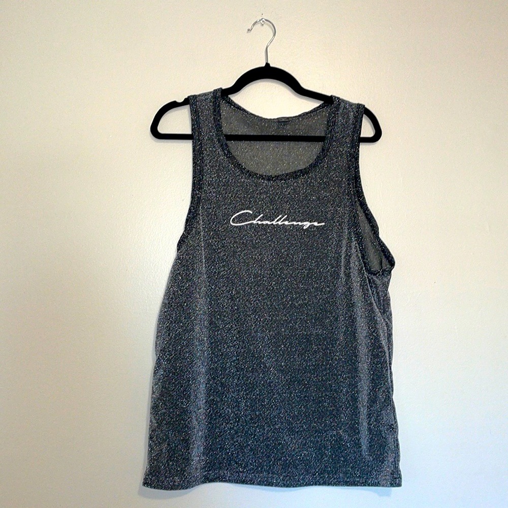 Challenge | Sparkly Silver Men's Tank Top